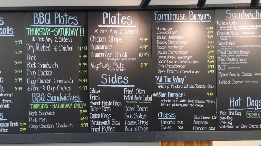 Blue Creek Menu 3