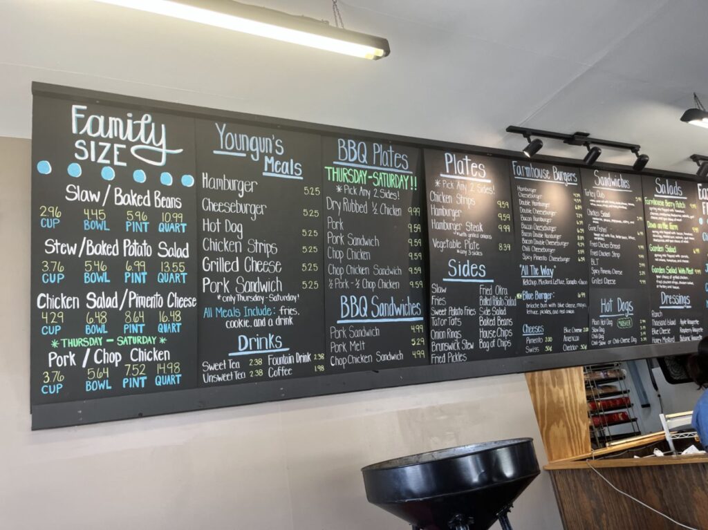 Blue Creek Menu 4
